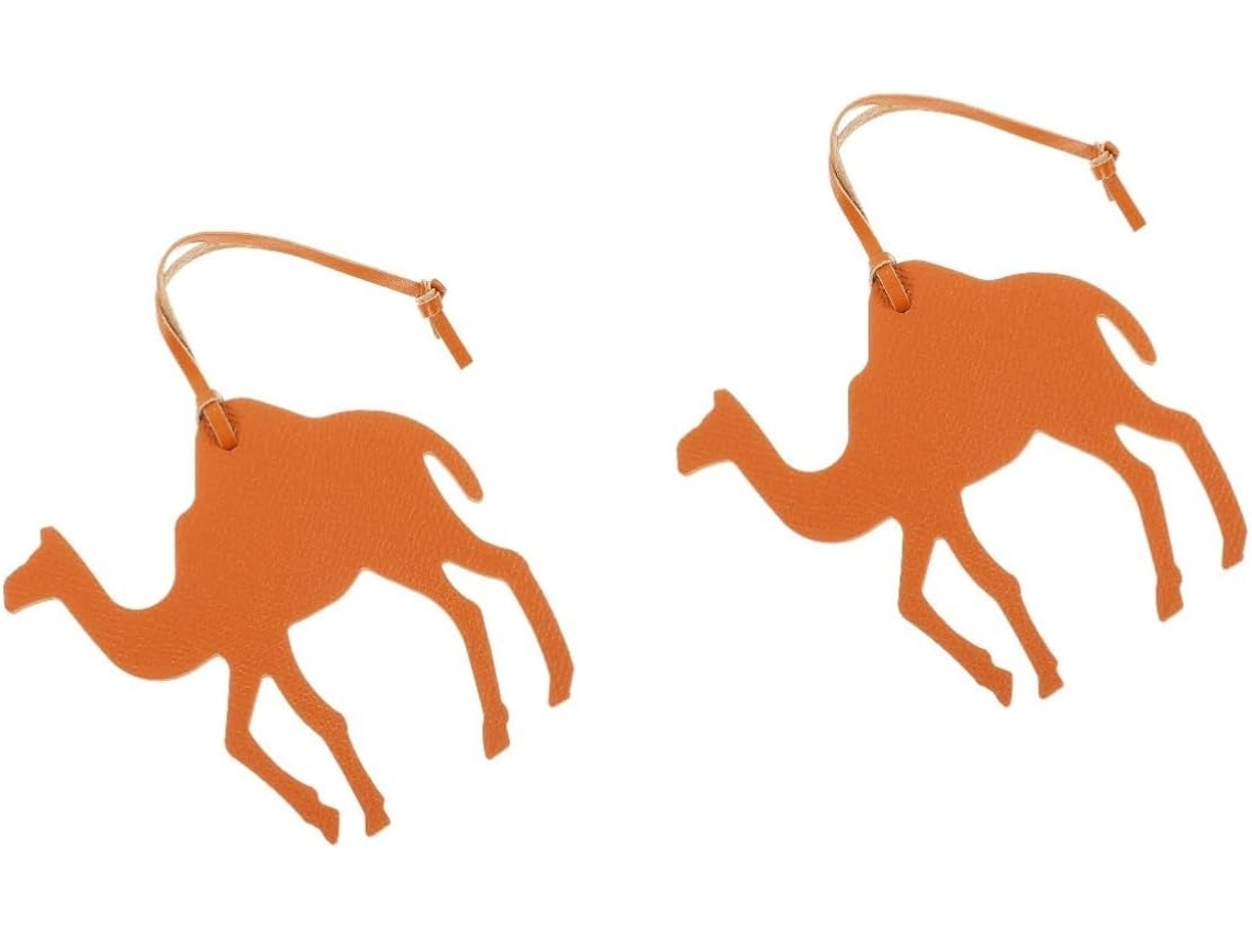 Nuobesty De 2 Pingentes De Bolsa Em Couro De Camelo, Estilo Oriente Médio, Decoração Divertida Para Pendurar
