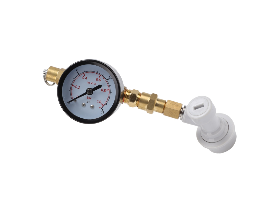 Nova Line válvula Reguladora Pressão Cerveja Barril Manômetro Ajustável 0 15psi Fermentação