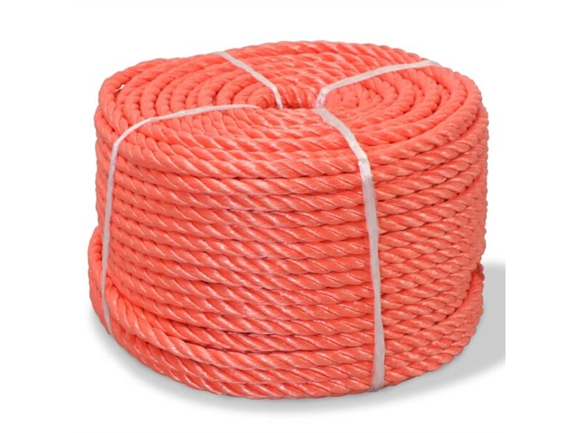 Corda de Polipropileno Trançado, 10 Mm, 500 M, Laranja AQUAFORGE