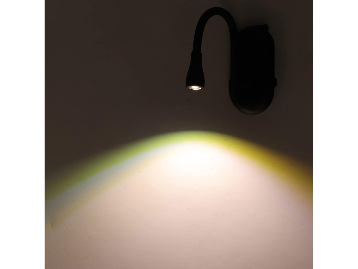 Luz De Leitura Recarregável Via Usb, 3 Cores, Níveis Brilho