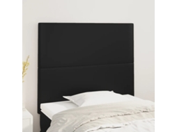 Vidaxl Cabeceira Preta 90x5x118/128 Cm Couro Sintético