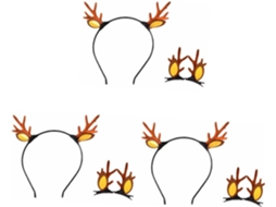 Conjunto De 3 Acessórios Para Festa Com Tiaras De Chifres E Grampos De Cabelo.