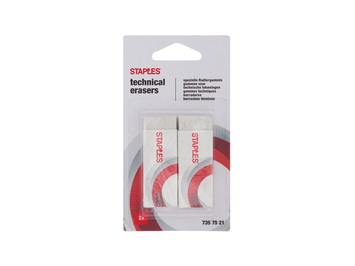 Borracha Retangular Técnica STAPLES Branco