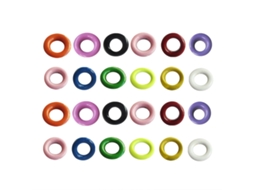 Kit Com Ilhós Metálicos De Cores Aleatórias Para Decoração E Uso Em Lojas.