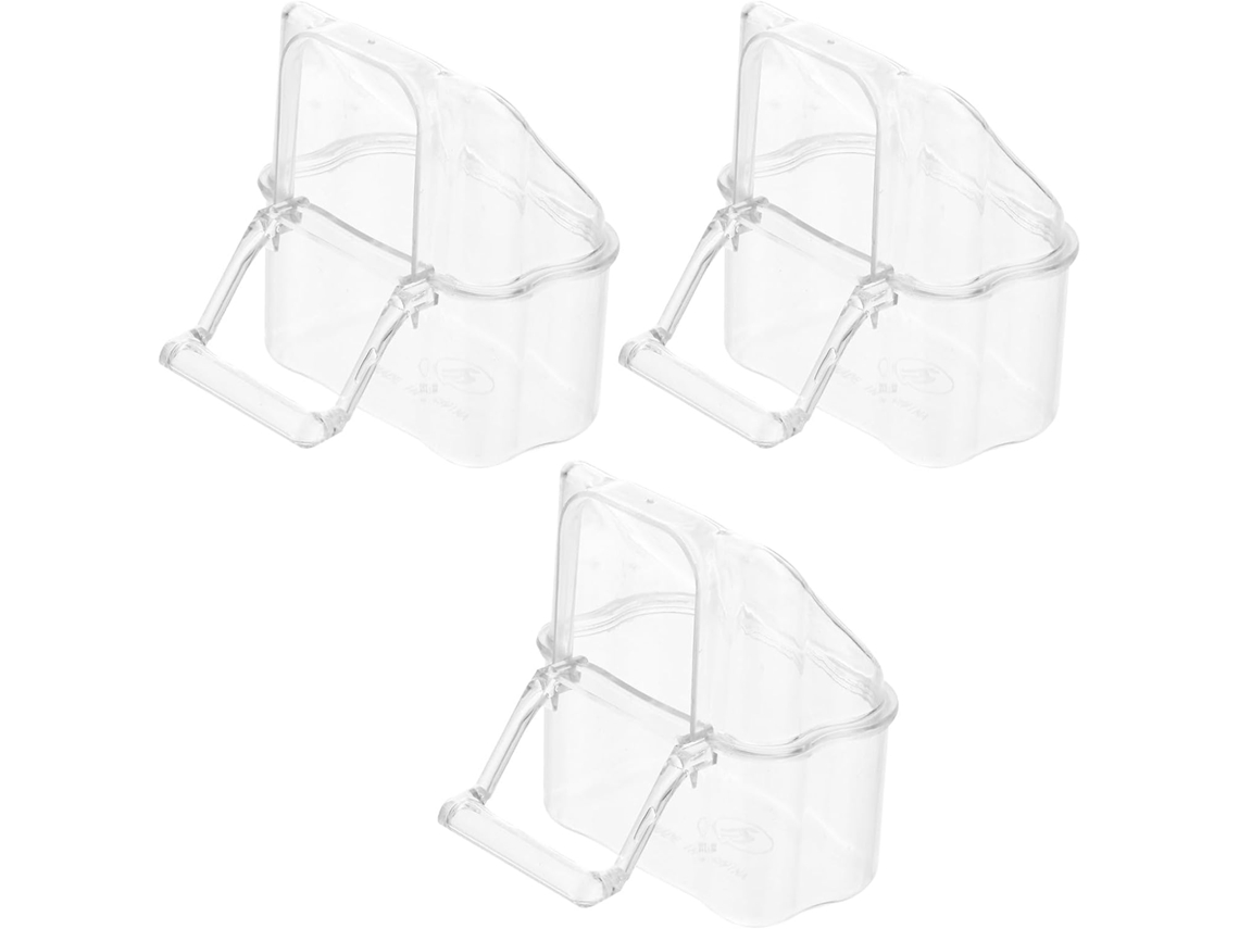 Inoomp Caixa Alimentadora para Pássaros, Alimentador Criativo com Fundo Plano, Acrílico, 3 Peças, Design À Prova de CHABERLU