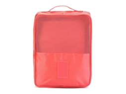Sacos para sapatos de viagem com 3 compartimentos dupla camada zipper prova d'água redondo de melancia S/MARCA