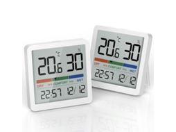 Termômetro Higrômetro Interior Sensor Monitor De Ar Com Indicador De Nível De Confort 2 Peças Branco