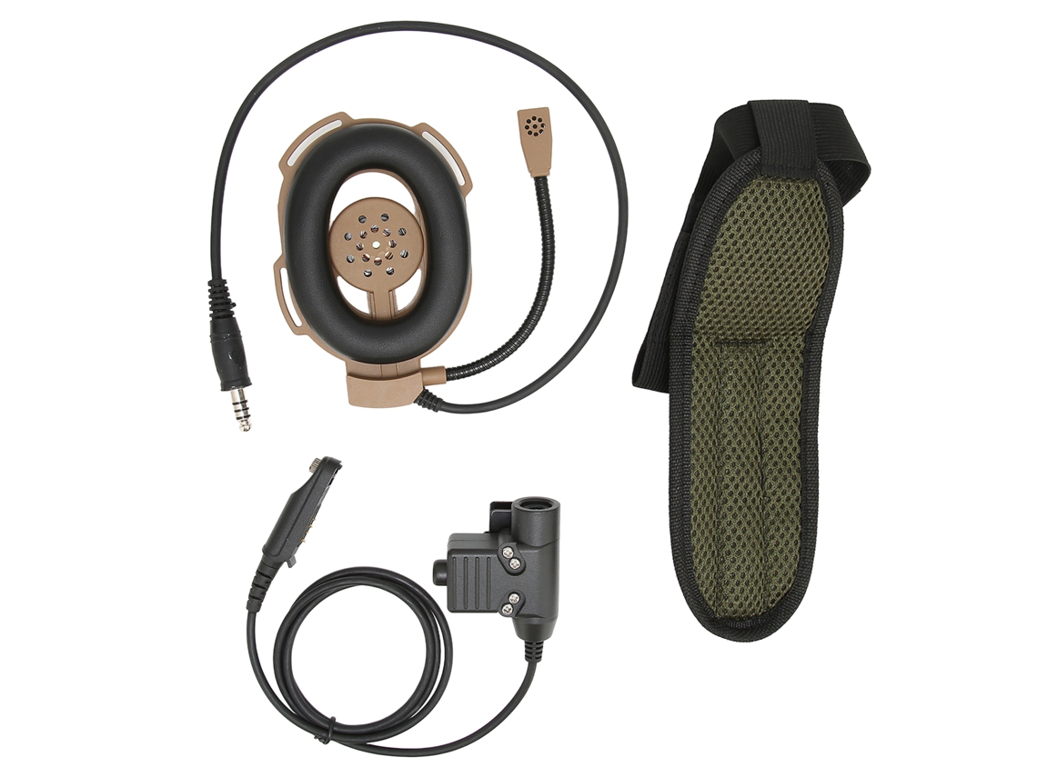 Fone Ouvido Moto LAXISCREED Ptt Baofeng Uv9r Marrom