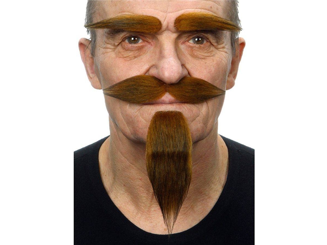 Fantasia - Viving Costumes - Bigode - Tamanho Único - Multicolorido - Adulto Misto
