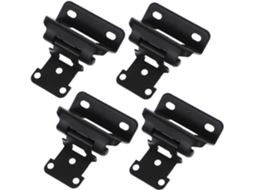 Conjunto De 4 Dobradiças Pretas Ferro Para Portas Armários Cozinha