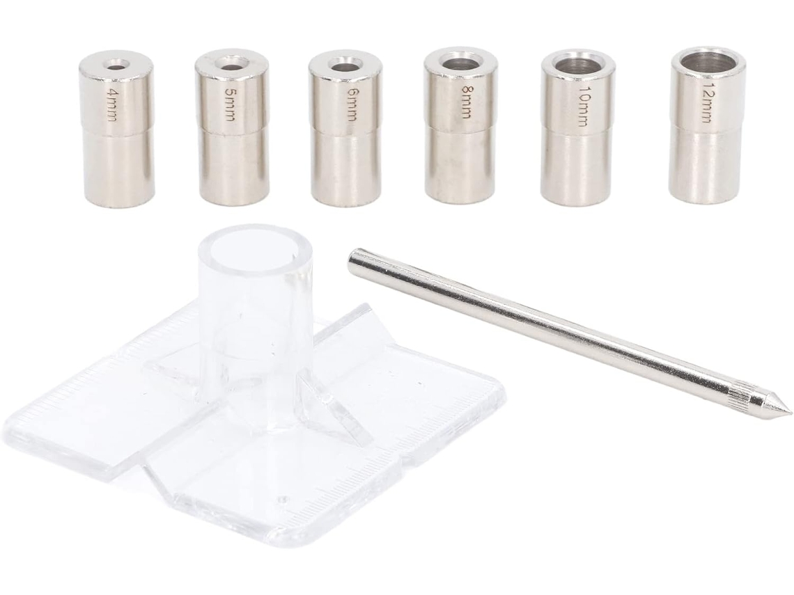 Kit De Gabarito Para Cavilhas Com 8 Peças, Conjunto Buchas Guia Brocas Aço Liga Em 6 Punção E Broca