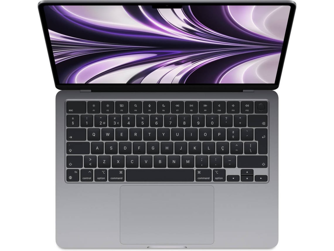MacBook Air APPLE Cinzento Sideral (13.6'' - Apple M2 8-core - RAM: 8 GB - 512 GB SSD - GPU 8-core)