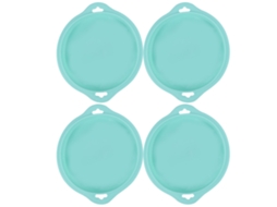 4pcs Silicone Layered Cake Mold Round Shape Bread Mold Cake Tray Mold Antiaderente Baking Tools (verde S)