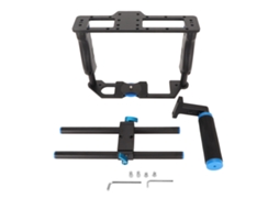 Cage De Vídeo Universal Com 2 Varetas 15mm E Alça Superior