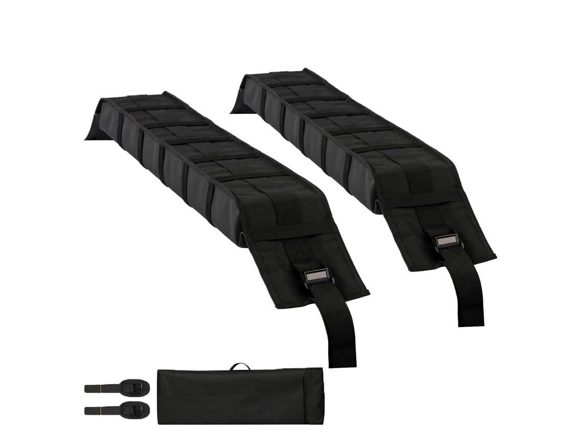 Almofadas Universais para Suporte de Bagagem Carro 83,8 Cm Macias Carga 80 Kg com Correias Amarração, Saco Armazenamento Canoas, Caiaque, Pranchas