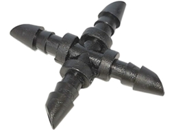 Conector Cruzado de Mangueira Irrigação Jardim 50 4/7 Mm com 4 Vias, Divisor Água, Mini para Carretel Jardim. | S/MARCA