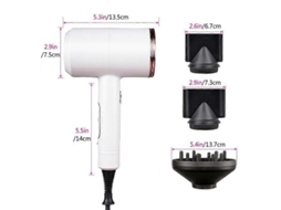 Secador De Cabelo Profissional Elétrico Para Salão De Beleza, 2000w, 2 Em 1, Com Ar Quente E Frio, Tecnologia Iônica Negativa, Vento Forte E Entr