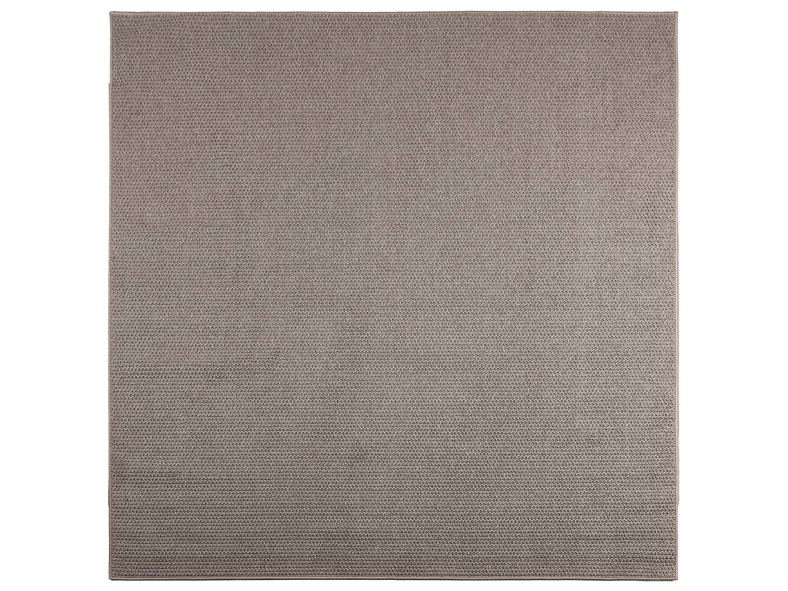 Conjunto 1 Tapete Moderno Vidaxl Castanho-acinzentado Poliéster (240 X 240 Cm)