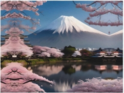 Manta de Flanela Ultramacia Phayah com Estampa do Monte Fuji no Início da Primavera Ideal para Sofá Cama Sala