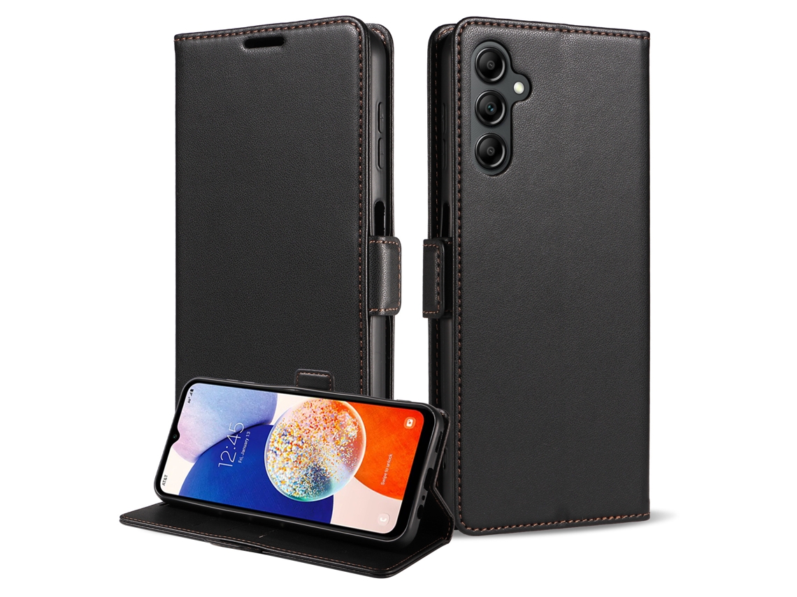 Capa Flip Para Celular Samsung, Textura Lisa.marrom-a42