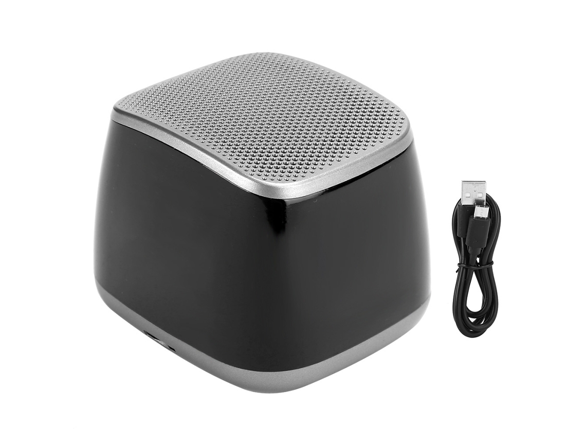 Caixa De Som Sem Fio Bluetooth 5.0 Com Capa De Plástico Cinza Para Mesa Desktop Com Mão Livre