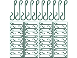 100 Ganchos Verdes Para Árvore De Natal Em Formato De S, Ganchos De Decoração Em Espiral SUNNY SPACES
