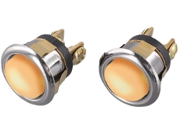 Conjunto De 2 Botões Campainha Com Fio Substituição Led Amarelo Visibilidade Noturna, Construção Em Metal, À Prova