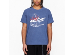 Rockinstone Jaws Movie Bigger Boat Heather Royal Adult T-shirt Size:l