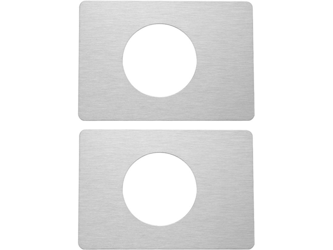 Conjunto De 2 Placas Reforço Para Reparo Portas Em Aço Inoxidável, Com Encaixe Perfeito Para Maçanetas Ideal Fixação De