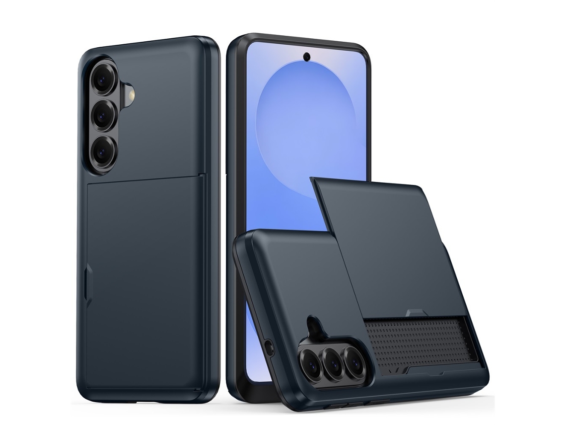Capa Para Samsung Galaxy A57, Capa À Prova De Quedas Com Compartimento Para Cartão (azul Escuro) Digitallab