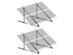 Conjunto De Suportes Ajustáveis Para Painel Solar 114cm, 120kg, Tekmaquinas