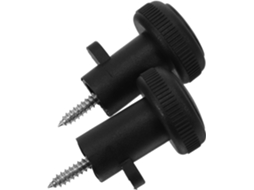 Ibasenice 2 Peças Mini Puxador De Janela Plástico Com Rosca, Preto, Para Porta De Vidro Deslizante Com Acabamento