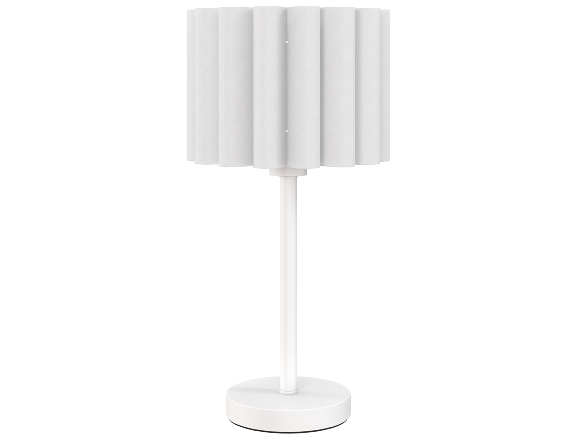 Abajur Retrô Cúpula Plástico, Interruptor Botão, Branco. ZENCORE SERVICES