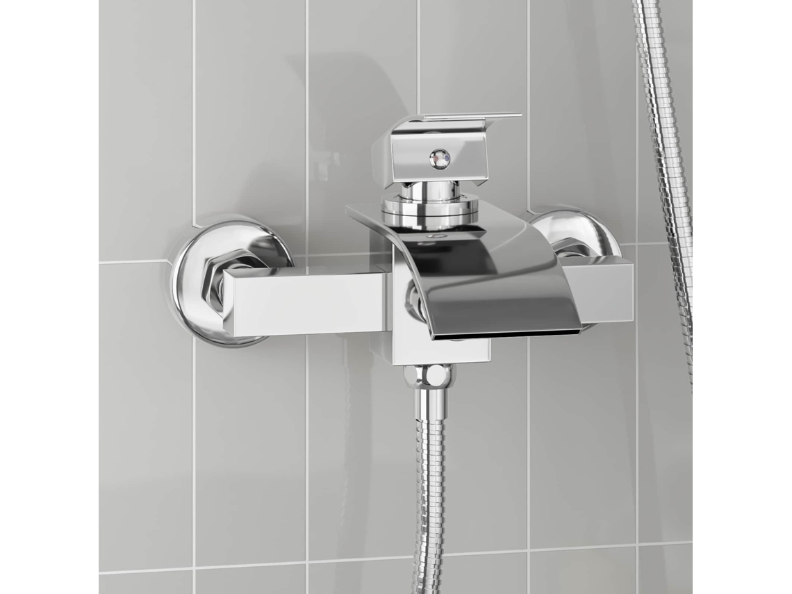 Vidaxl Torneira De Misturador De Chuveiro Cromo G 1/2 Polegadas