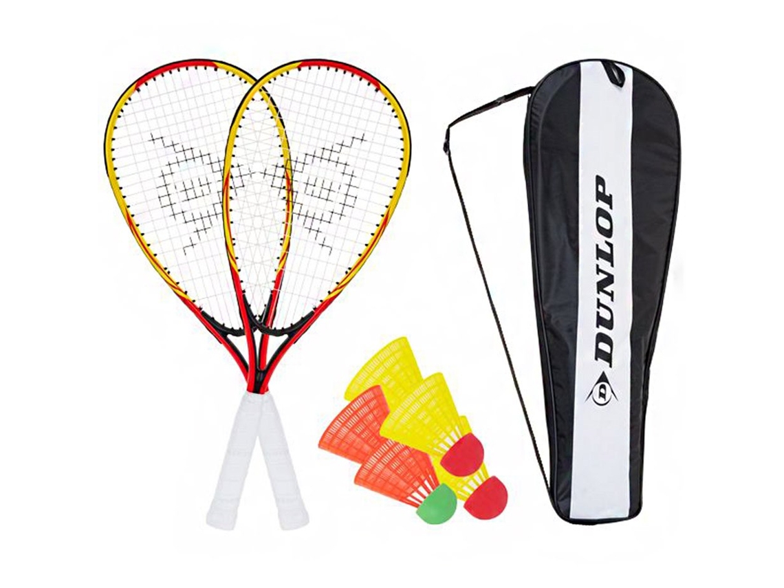 Conjunto De Crossminton Raquetball Dunlop Amarelo E Vermelho 762091