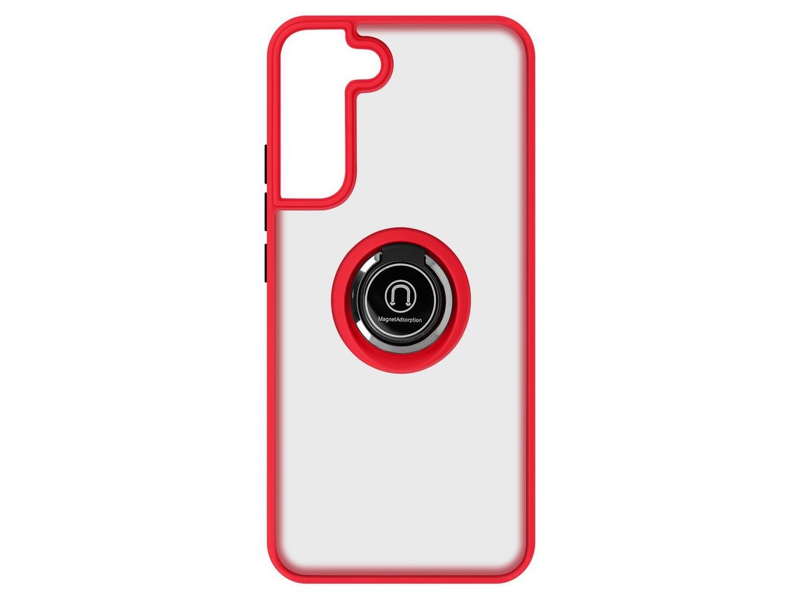 Capa Com Anéis Para Samsung Galaxy S22 Ushion Back-kameo-rd-s22r Vermelho