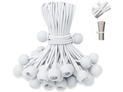 Cordas Elásticas Com Bola, 50 Unidades, 15 Cm, Elástica
