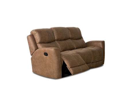 Sofá Relax 3 Lugares DUEHOME (200 cm x 103 cm x 93 cm - Madeira de Pinho - Chocolate)