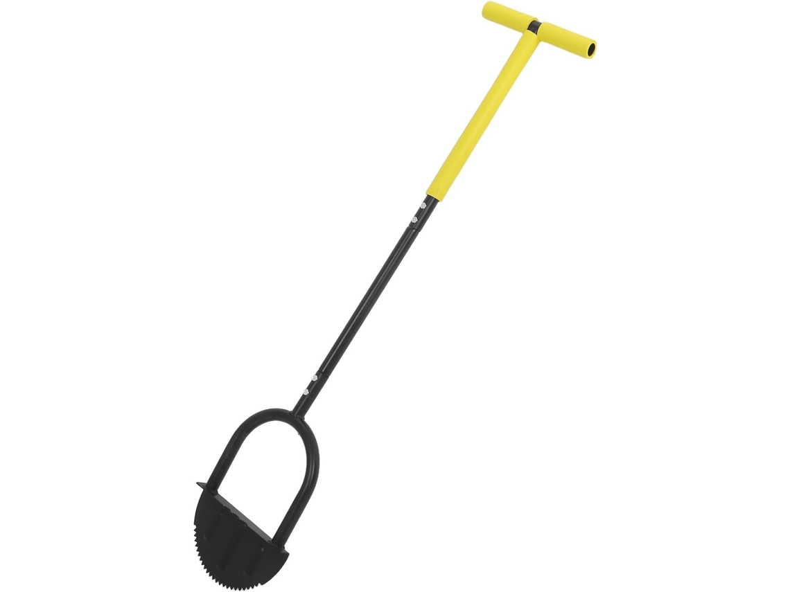 Aerador De Gramado Manual Com Cabo Em T, Lâmina Serrilhada E Placa Larga.