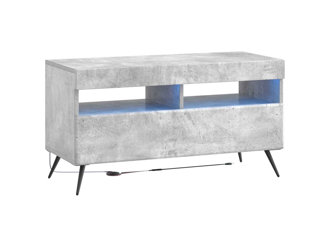 Vidaxl Gabinete De Tv Led Cinzento Cimento Derivados De Madeira