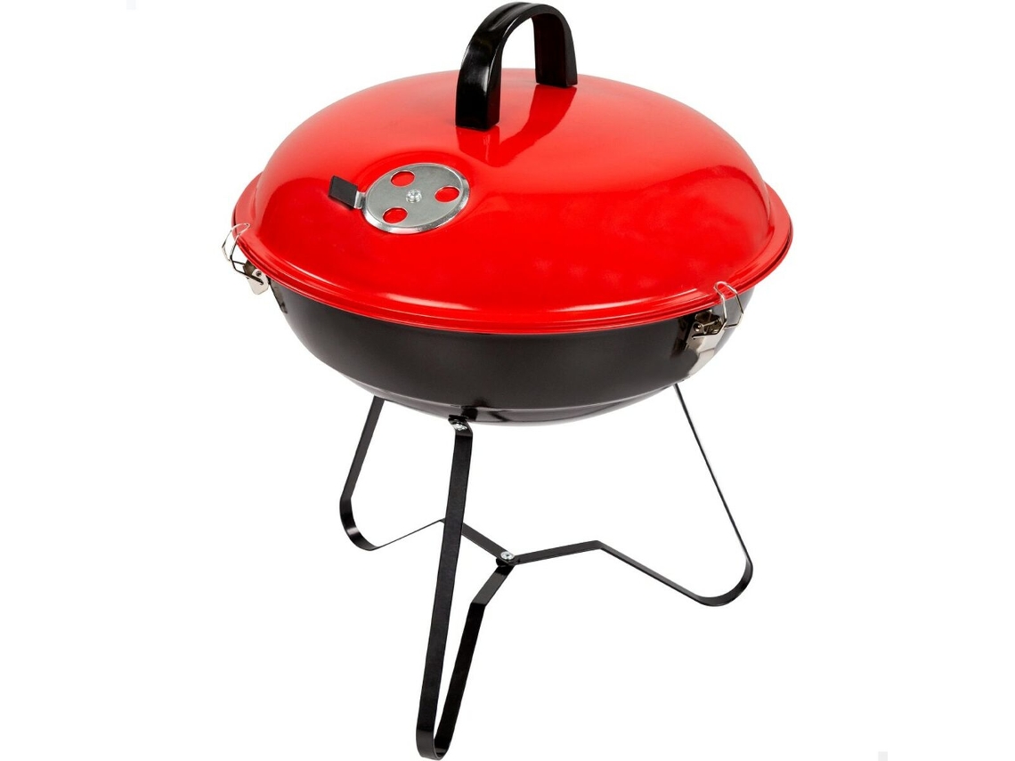 Churrasco Portátil Aktive Vermelho 36 X 44 X 36 Cm Ø 36 Cm Metal Esmaltado