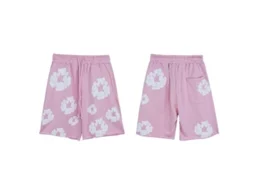 Shorts Casuais Unissex Com Estampa Kapok De Algodão De Alta Qualidade Para Uso Diário Nos Meses Quentes Rosa