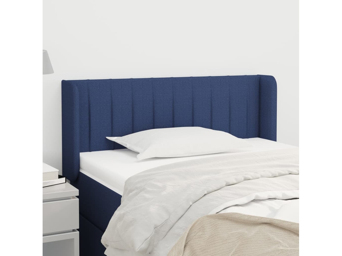 Cabecero con Alas de Tela 103x16x78/88 Cm Azul