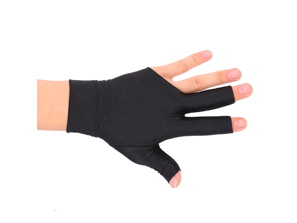 Luvas De Sinuca Para Mão Esquerda De Tricô Com Dedos Abertos Em Spandex Para Bilhar E Pool
