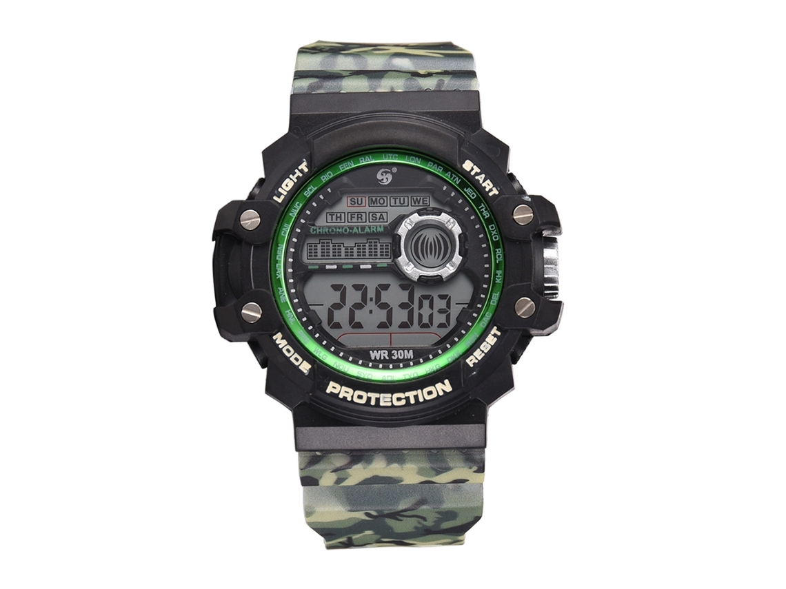 Reloj Casual Moderno Para Hombres Estudiantes Con Correa De Silicona Impermeable Verde