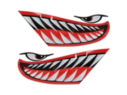 Rebe 2 Adesivos Impermeáveis de Boca de Dentes para Kayak, Canoa, Barco, Carro Acessórios Diy de Vinil Durável