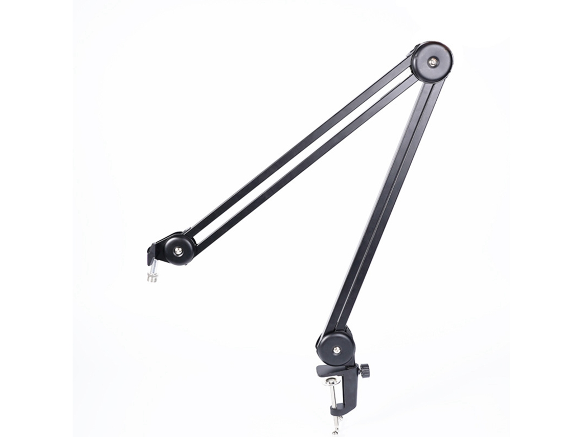 Microphone Boom Arm Mic Arm Stand Springless Cantilever Bracket Condenser Microphone Live Recording Desktop Bracket Black Short 42cm LAXISCREED
