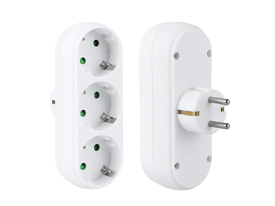 Adaptador de Tomada LYYTUNG com 1 Plugue, Portátil, para Viagens, cor Branca