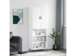 Vidaxl Armário Alto 69,5x34x180 Cm Derivados De Madeira Branco