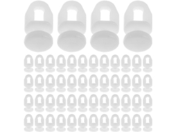 Gadpiparty Conjunto De 100 Peças Contas Deslizantes Plástico Branco Para Proteção Reforçada Trilhos Cortinas Janelas